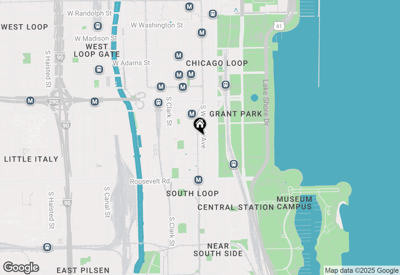 Map of (Address confidential), Chicago, Illinois 60605