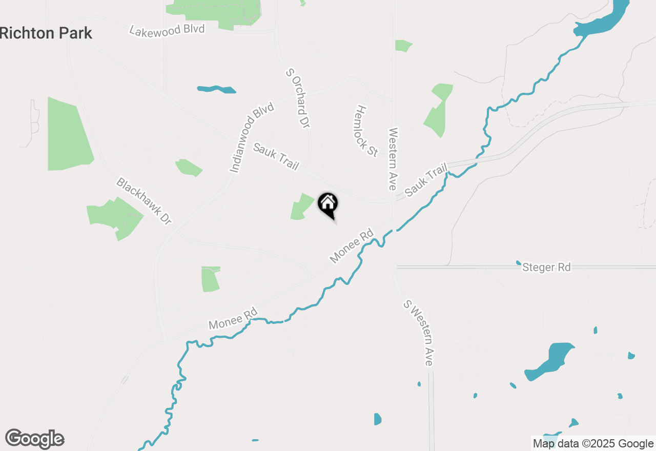 Map of 328 Oakwood Street, Park Forest, IL 60466