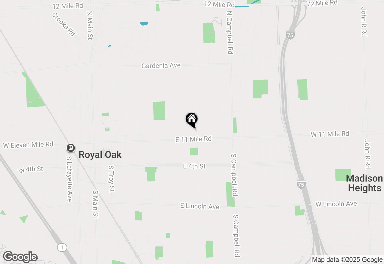 Map of 124 N Rembrandt Avenue, Royal Oak, MI 48067