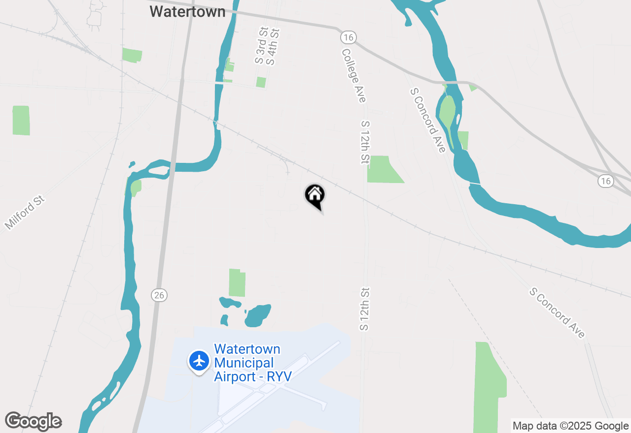 Map of 1303 S 9th St, Watertown, WI 53094