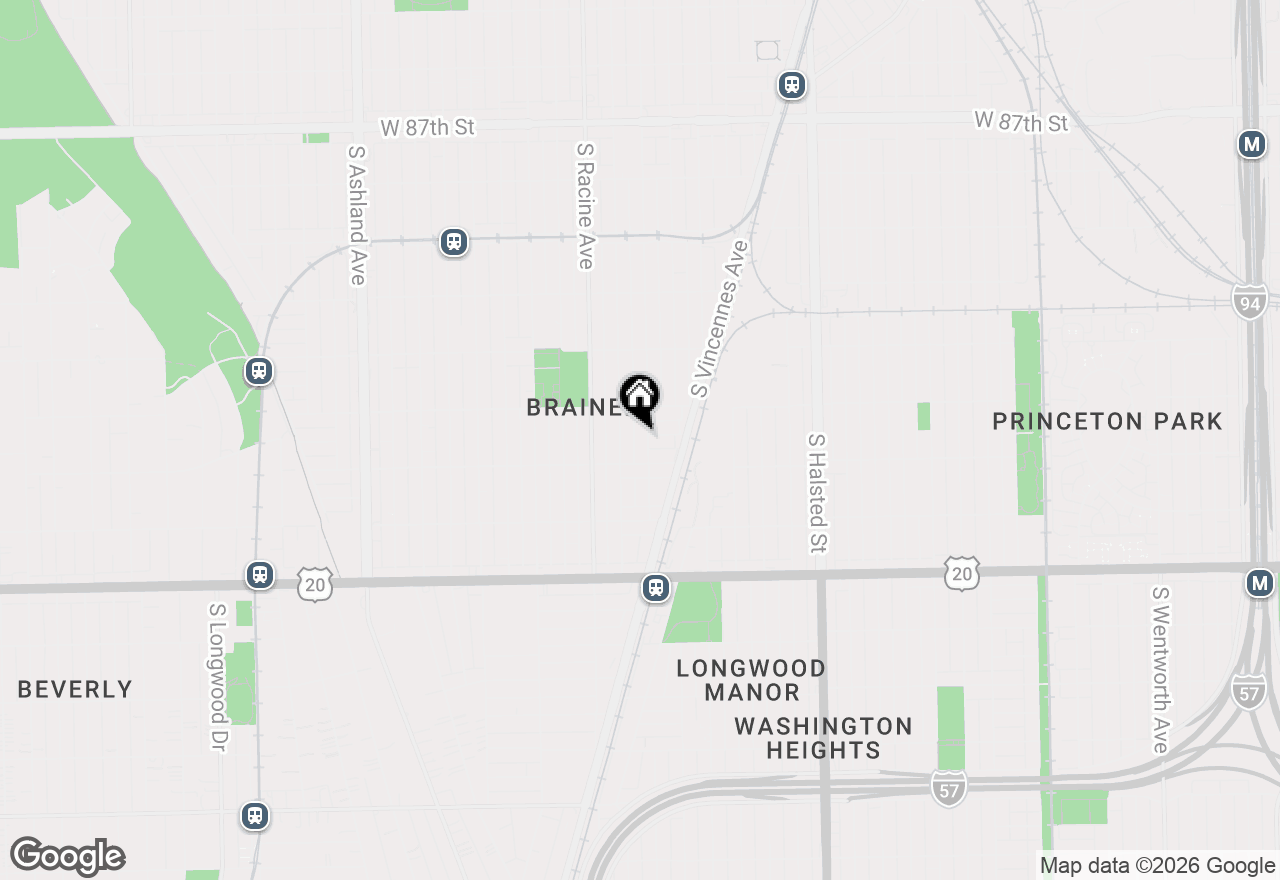 Map of 9232 S Aberdeen Street, Chicago, IL 60620