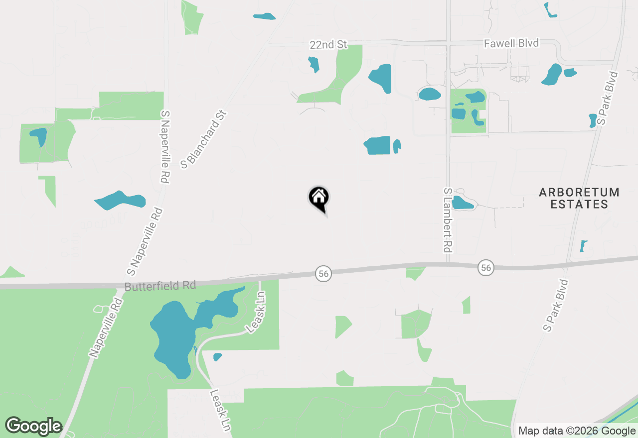 Map of 1265 Windsor Drive, Wheaton, IL 60189