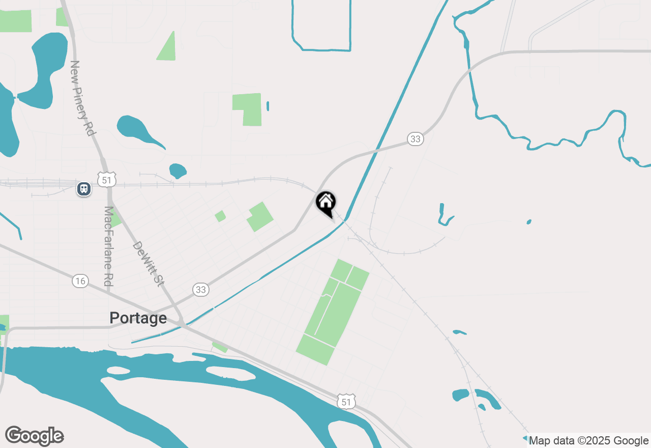 Map of 821 E Edgewater Street, Portage, WI 53901