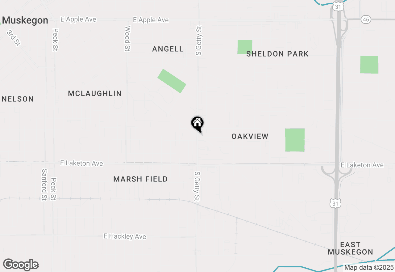 Map of 1657 S Getty Street, Muskegon, MI 49442