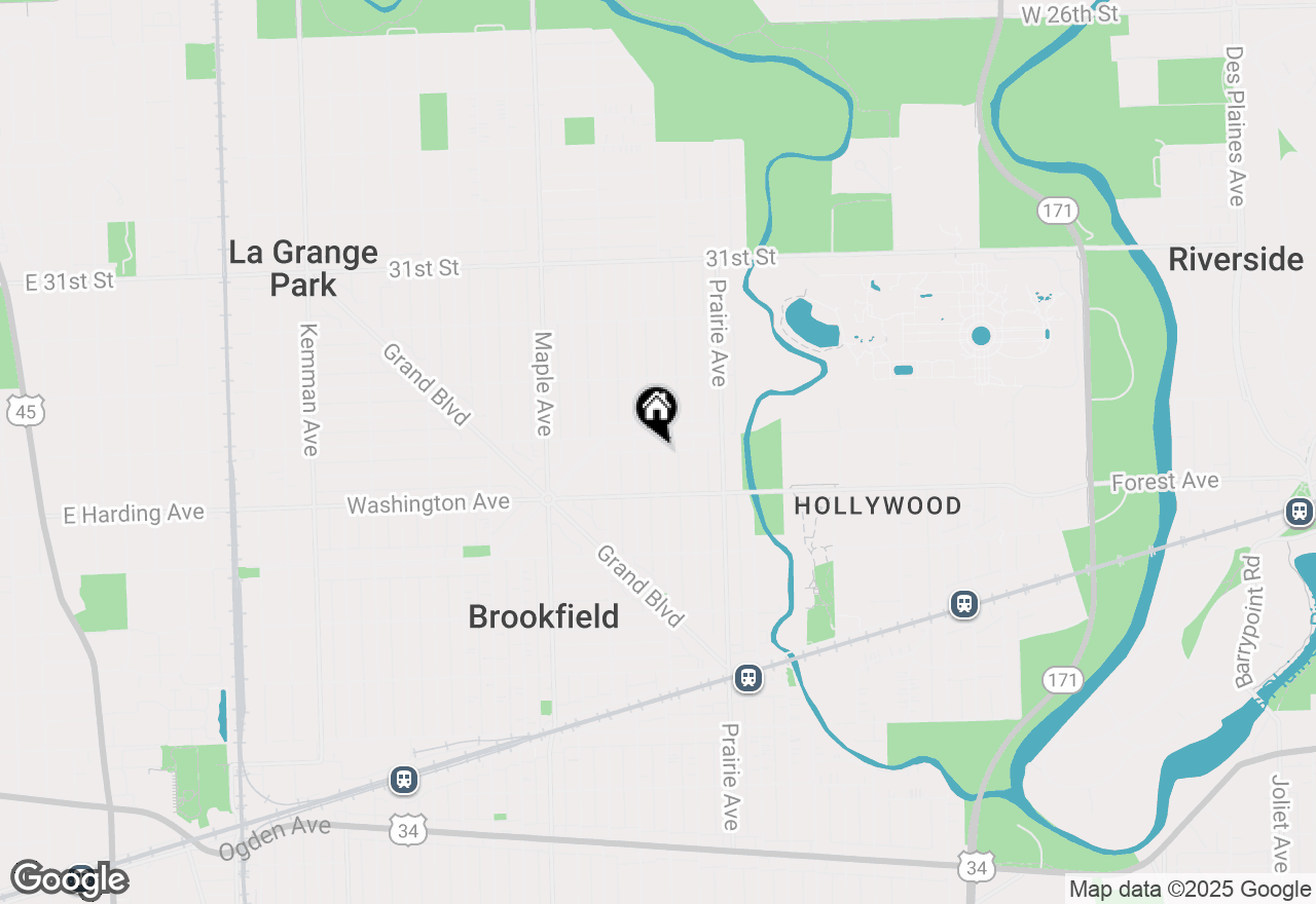 Map of 3412 Sunnyside Avenue, Brookfield, IL 60513