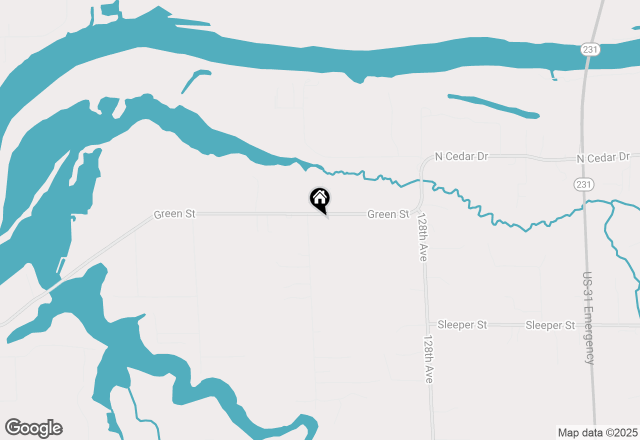 Map of 13168 Green Street, Grand Haven, MI 49417