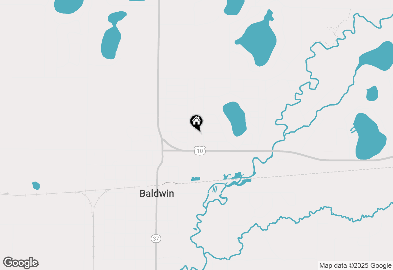 Map of 1421 Sheridan Street, Baldwin, MI 49304