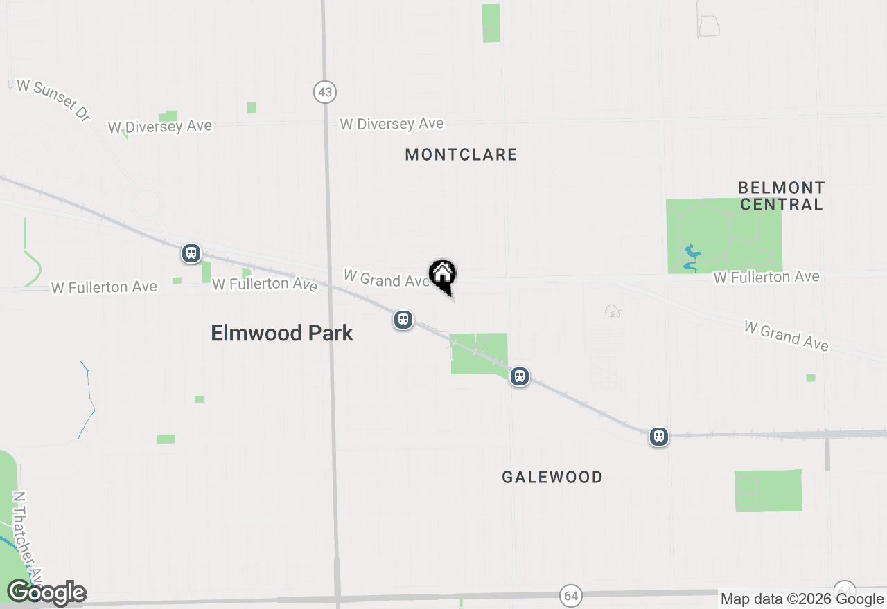 Map of 6940 W Medill Avenue #2E, Chicago, IL 60607