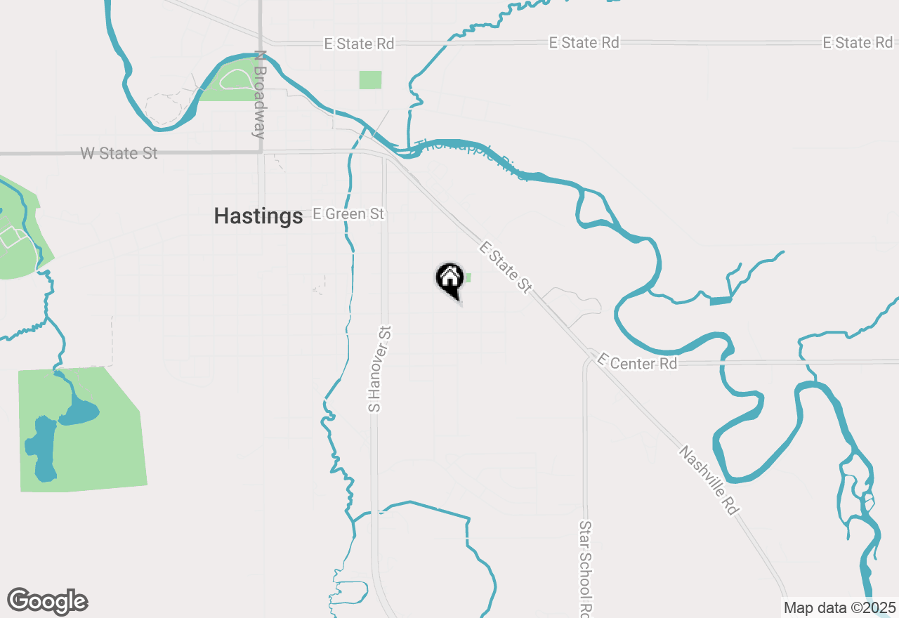 Map of 633 E Clinton Street, Hastings, MI 49058