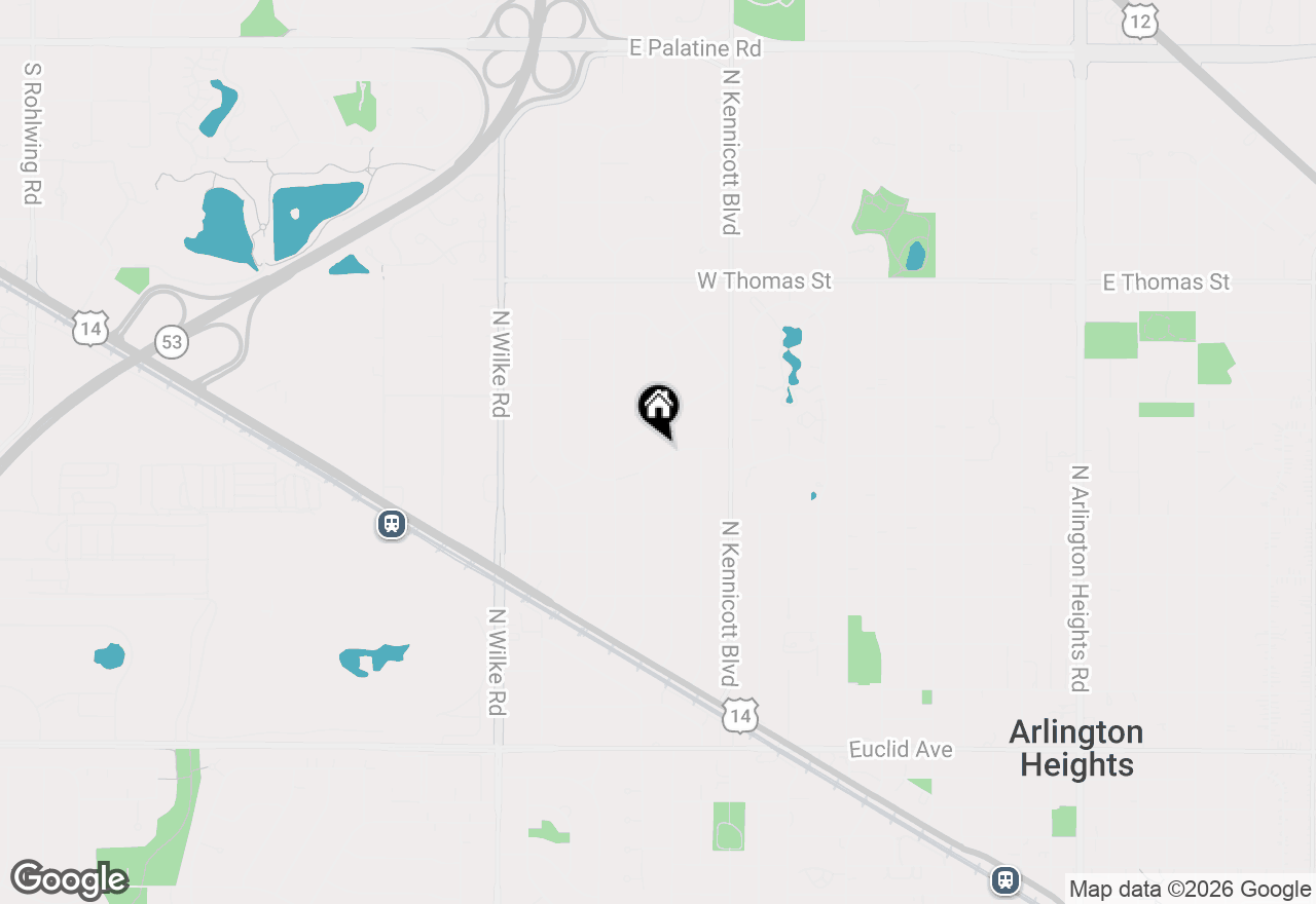 Map of 1212 W Clarendon Road, Arlington Heights, IL 60004