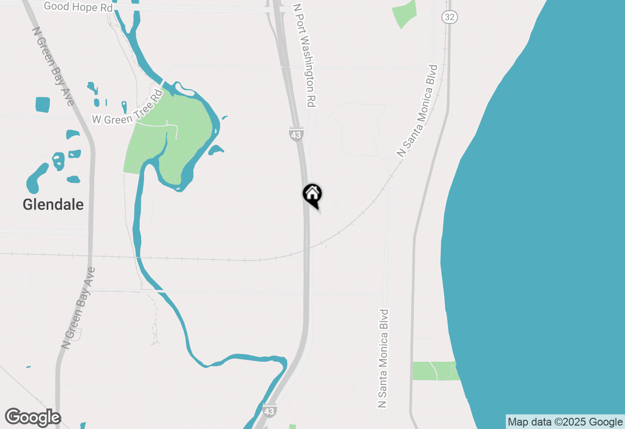 Map of 317 W Clovernook Ln, Glendale, WI 53217