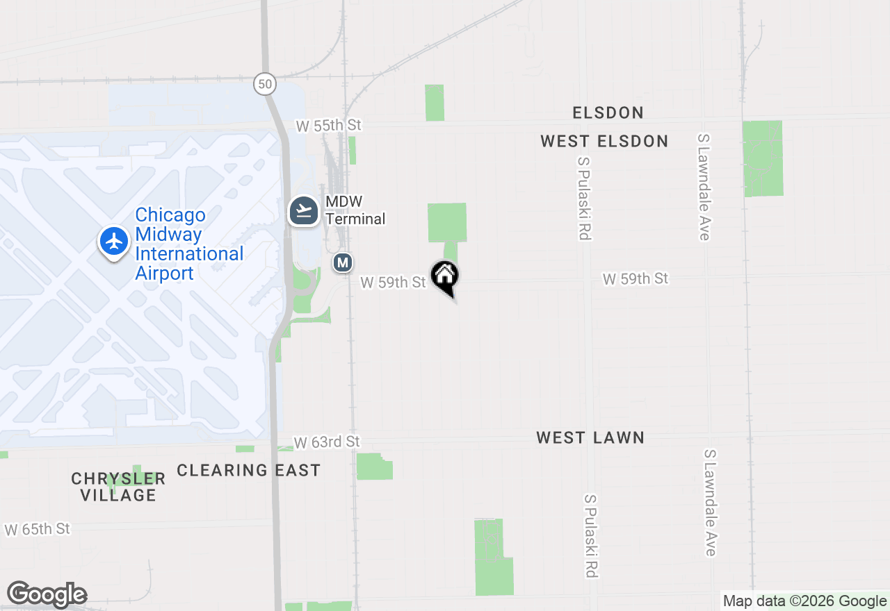 Map of 5936 S Kolin Avenue #G, Chicago, IL 60629