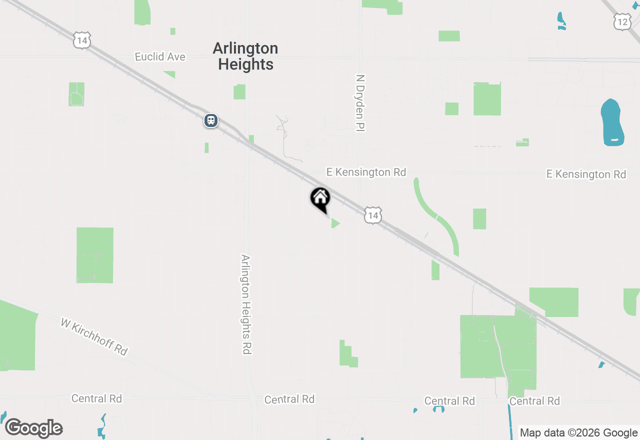 Map of 347 S Newbury Place, Arlington Heights, IL 60005