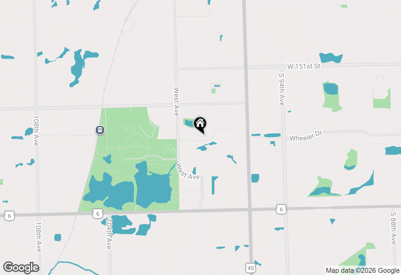 Map of 9837 Treetop Drive #1W, Orland Park, IL 60462