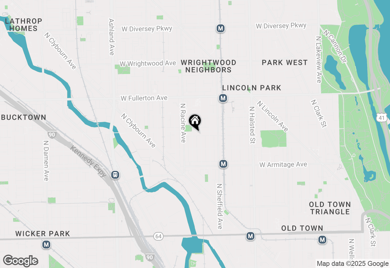 Map of 1119 W Webster Avenue, Chicago, IL 60614