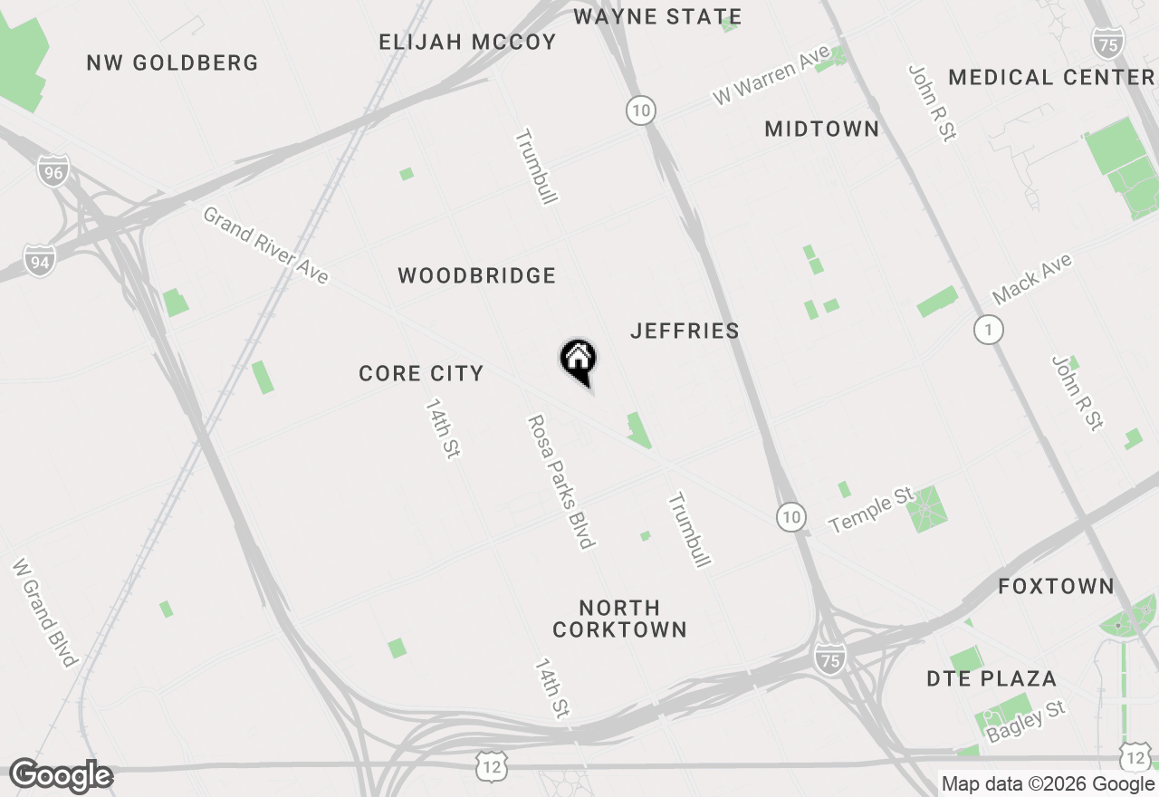 Map of 3910 Avery Street, Detroit, MI 48208