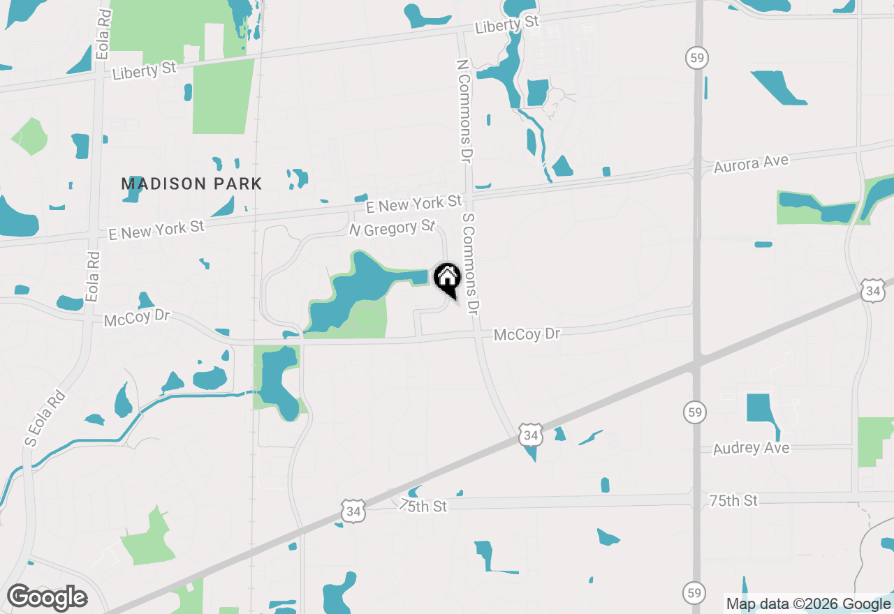 Map of 201 Gregory Street #15, Aurora, IL 60504