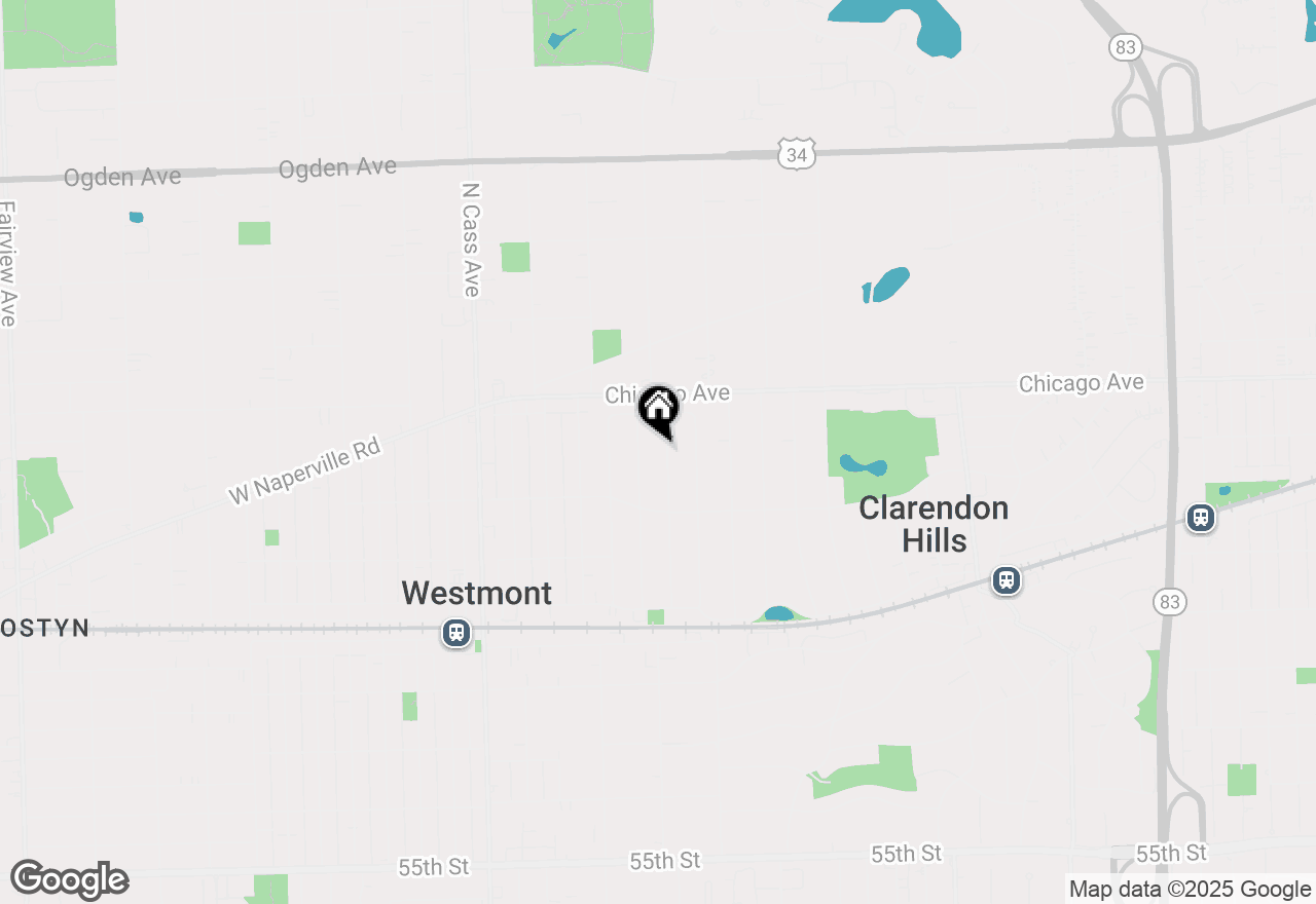 Map of 14 Mohawk Drive, Clarendon Hills, IL 60514