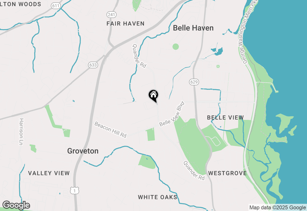 Map of 6614 Quander Road, Alexandria, VA 22307