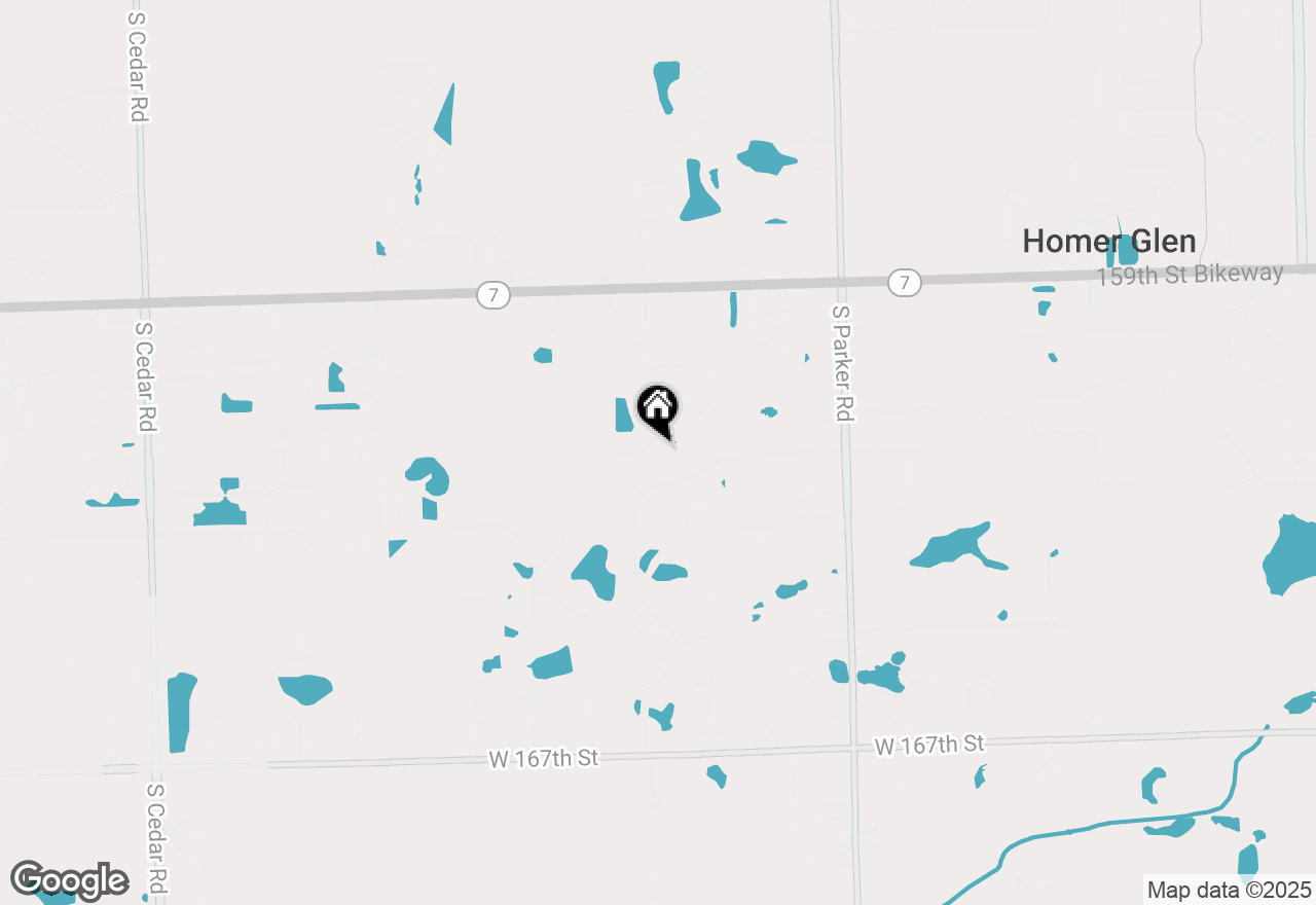 Map of 13923 W Wildwood Lane, Homer Glen, IL 60491