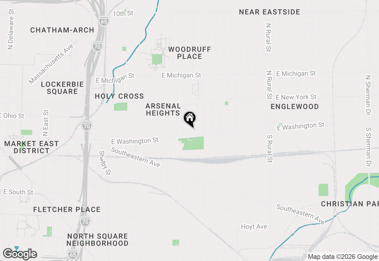 Map of 19-21 N Randolph Street, Indianapolis, IN 46201