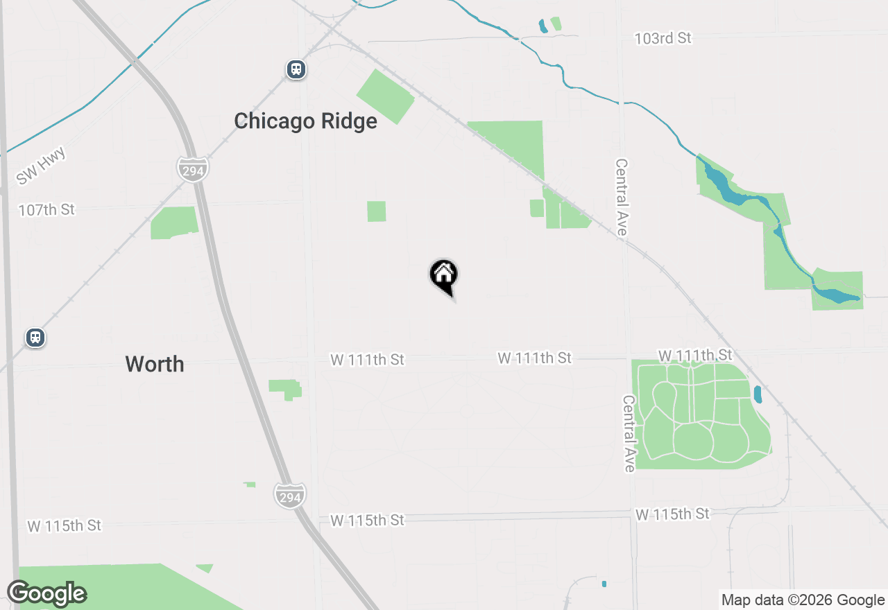 Map of 10936 Mcvicker Avenue, Chicago Ridge, IL 60415