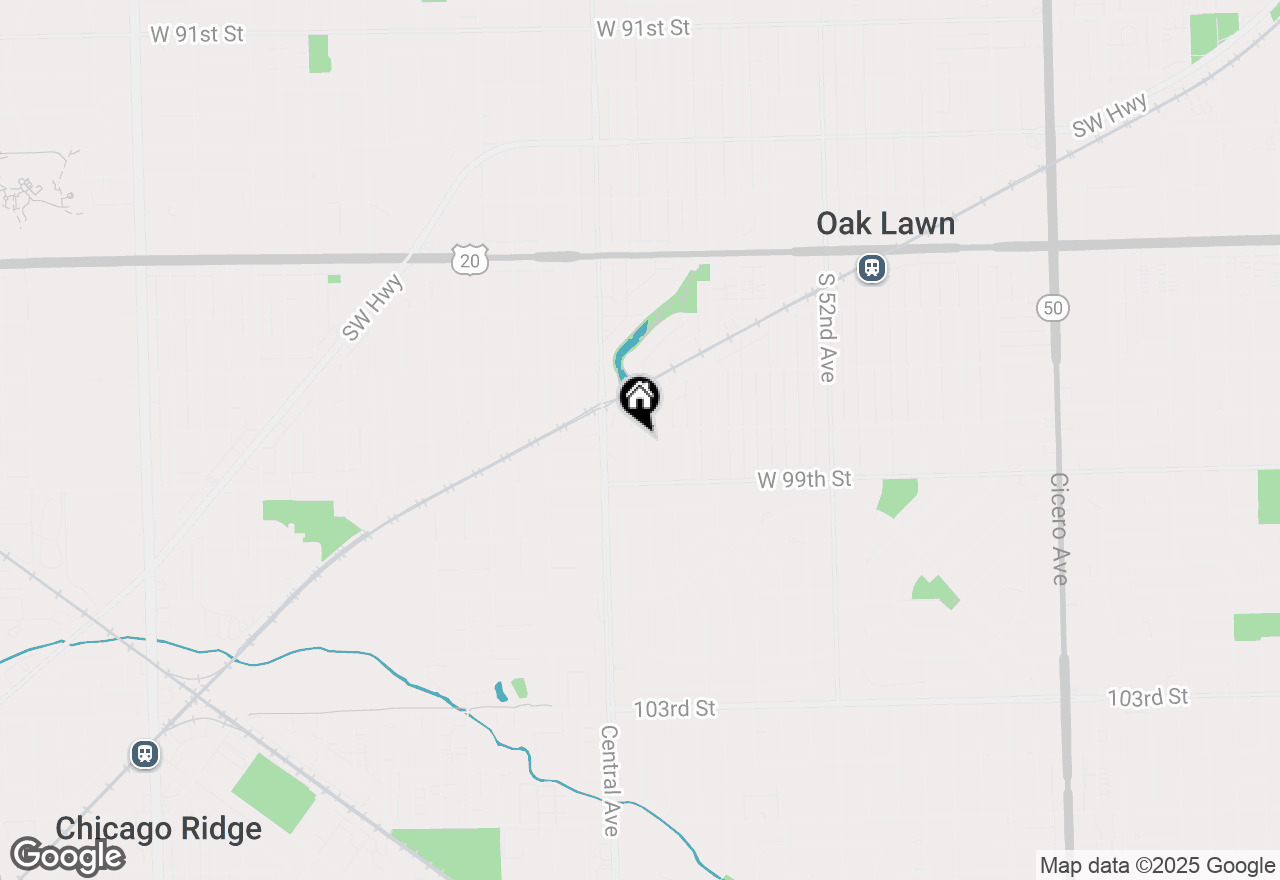 Map of 9807 Washington Avenue, Oak Lawn, IL 60453