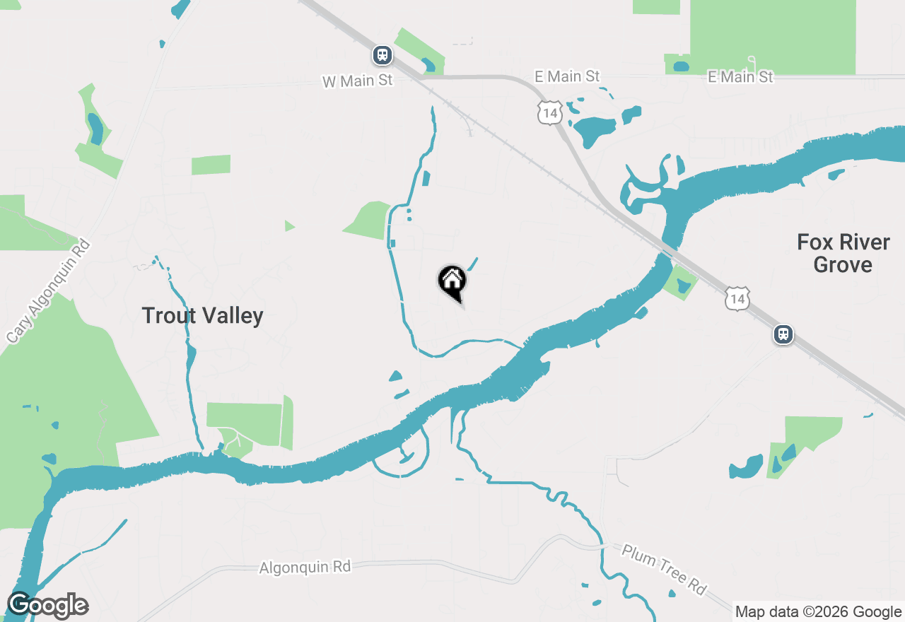 Map of 542 Cary Woods Circle, Cary, IL 60013
