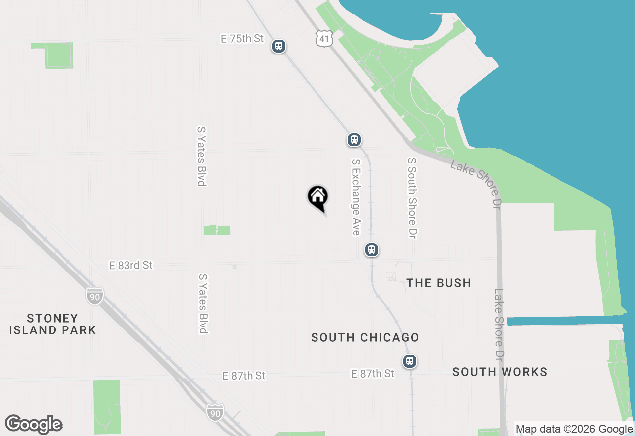 Map of 8127 S Burnham Avenue, Chicago, IL 60617