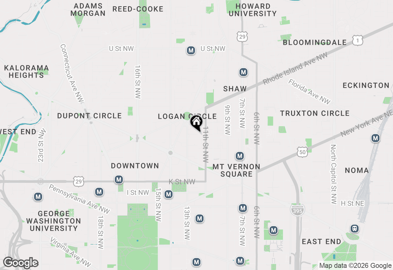 Map of 1308 12th Street Nw #A, Washington, DC 20005