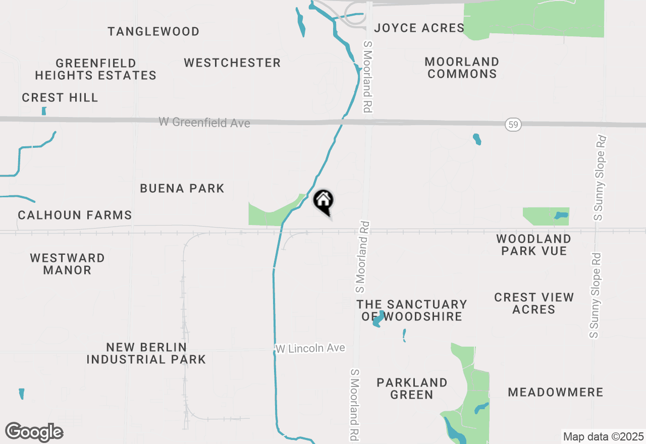 Map of 15837 W Robin Rd, New Berlin, WI 53151