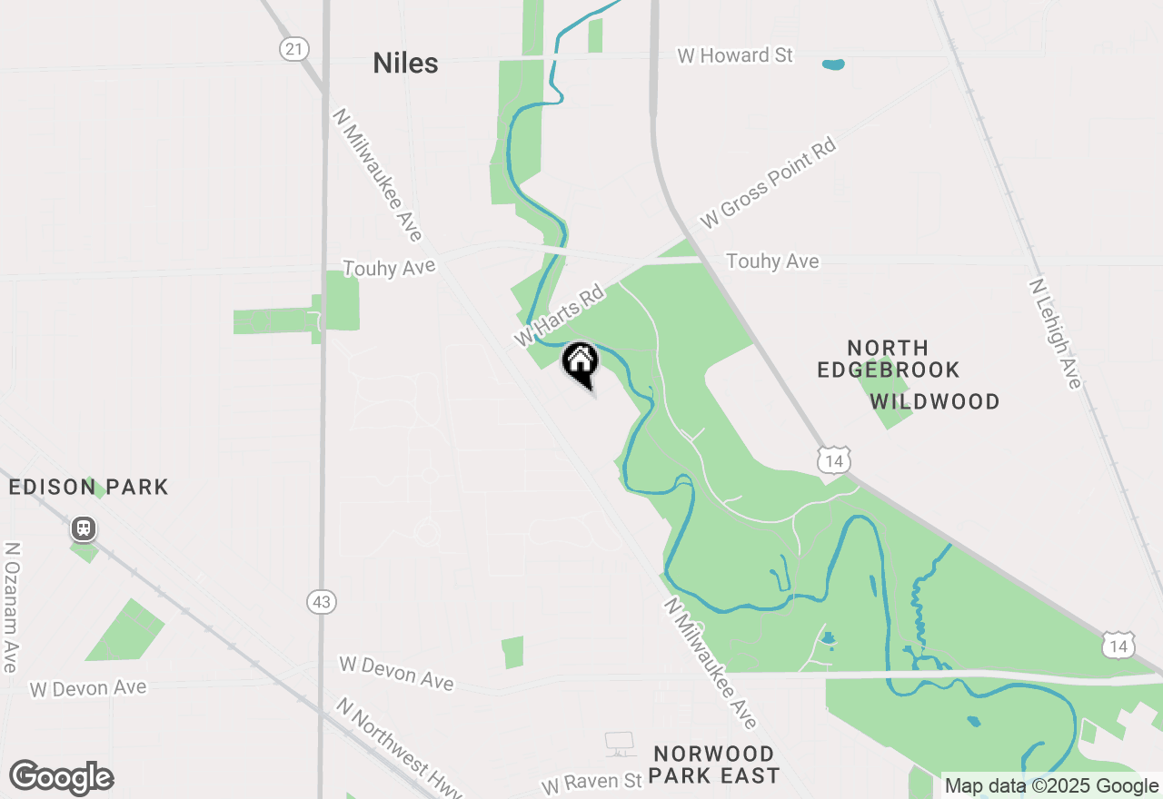 Map of 6742 W Forest View Lane, Niles, IL 60714