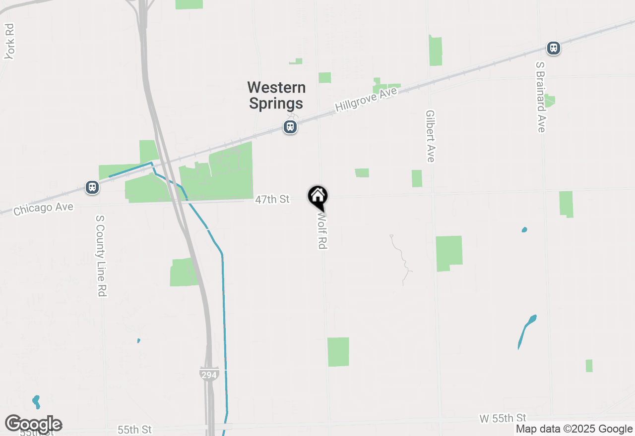 Map of (Address confidential), Western Springs, Illinois 60558