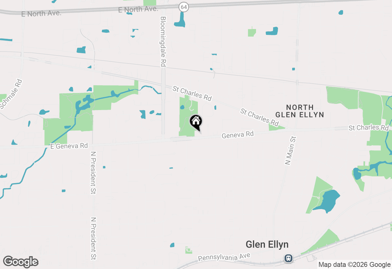 Map of 300 Geneva Road, Glen Ellyn, IL 60137