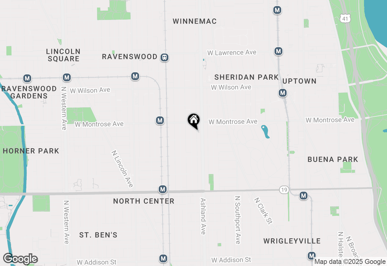 Map of 4321 N Paulina Street #2N, Chicago, IL 60613