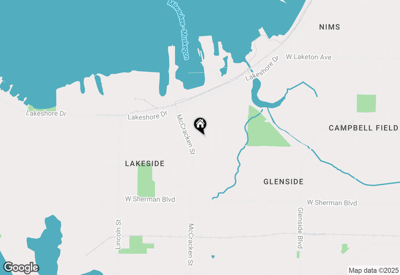 Map of 2253 Moon Street, Muskegon, MI 49441