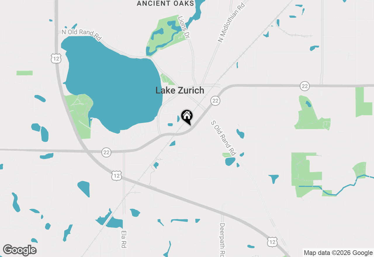 Map of 197 Canterbury Way, Lake Zurich, IL 60047