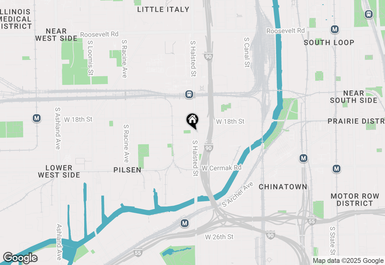 Map of 1906 S Halsted Street #3F, Chicago, IL 60608