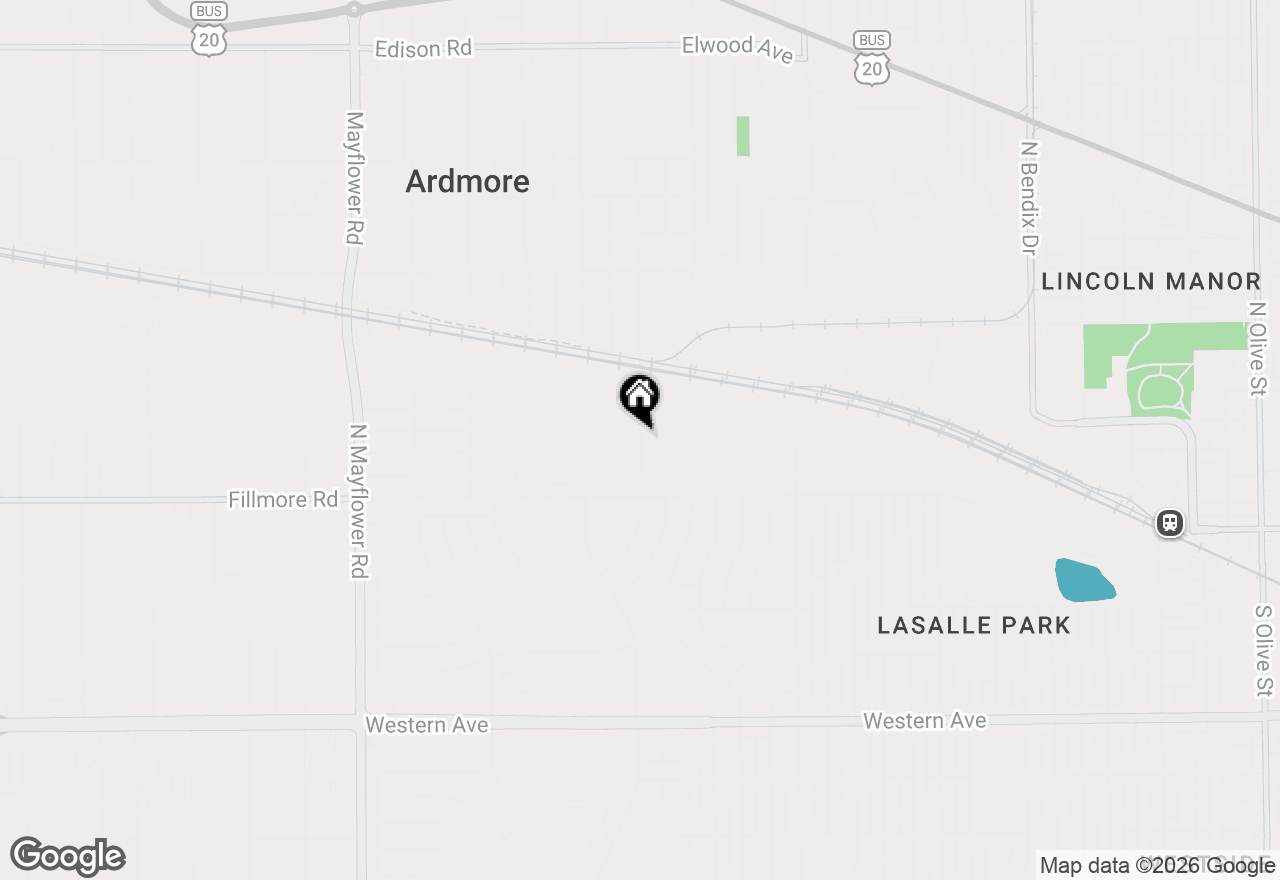 Map of 421 N Grandview Avenue, South Bend, IN 46619