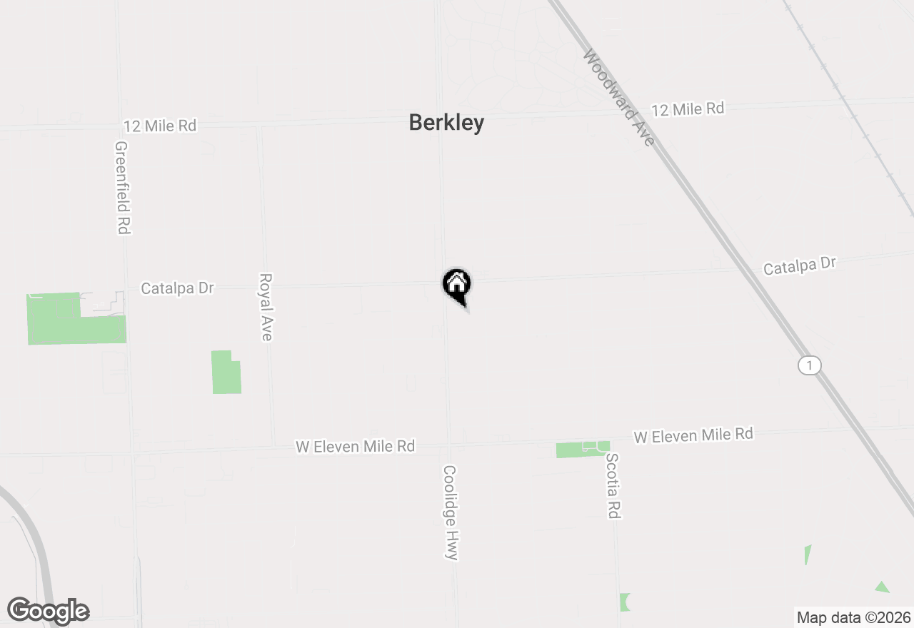 Map of 2435 Sunnyknoll Avenue, Berkley, MI 48072