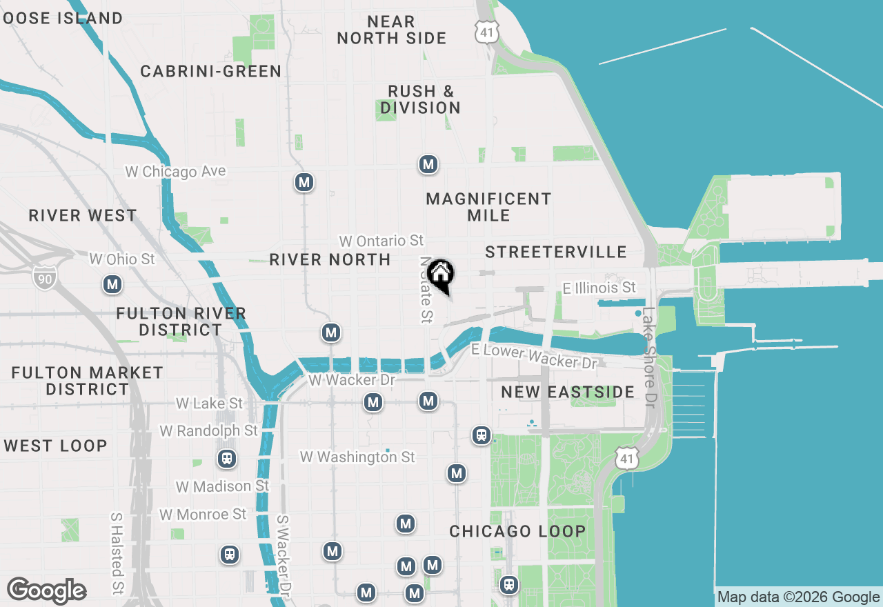 Map of 440 N Wabash Avenue #4610, Chicago, IL 60611