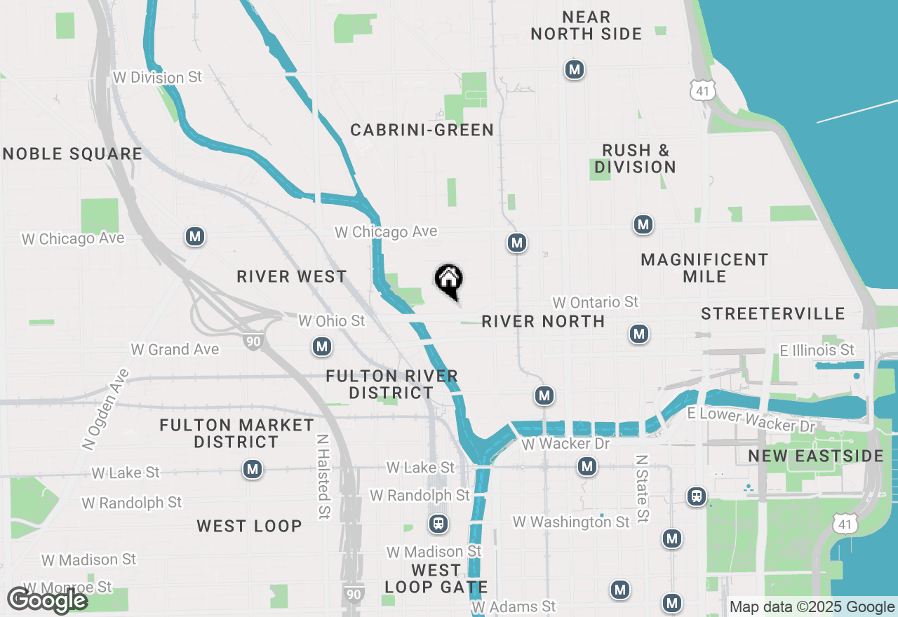 Map of 411 W Ontario Street #704, Chicago, IL 60654