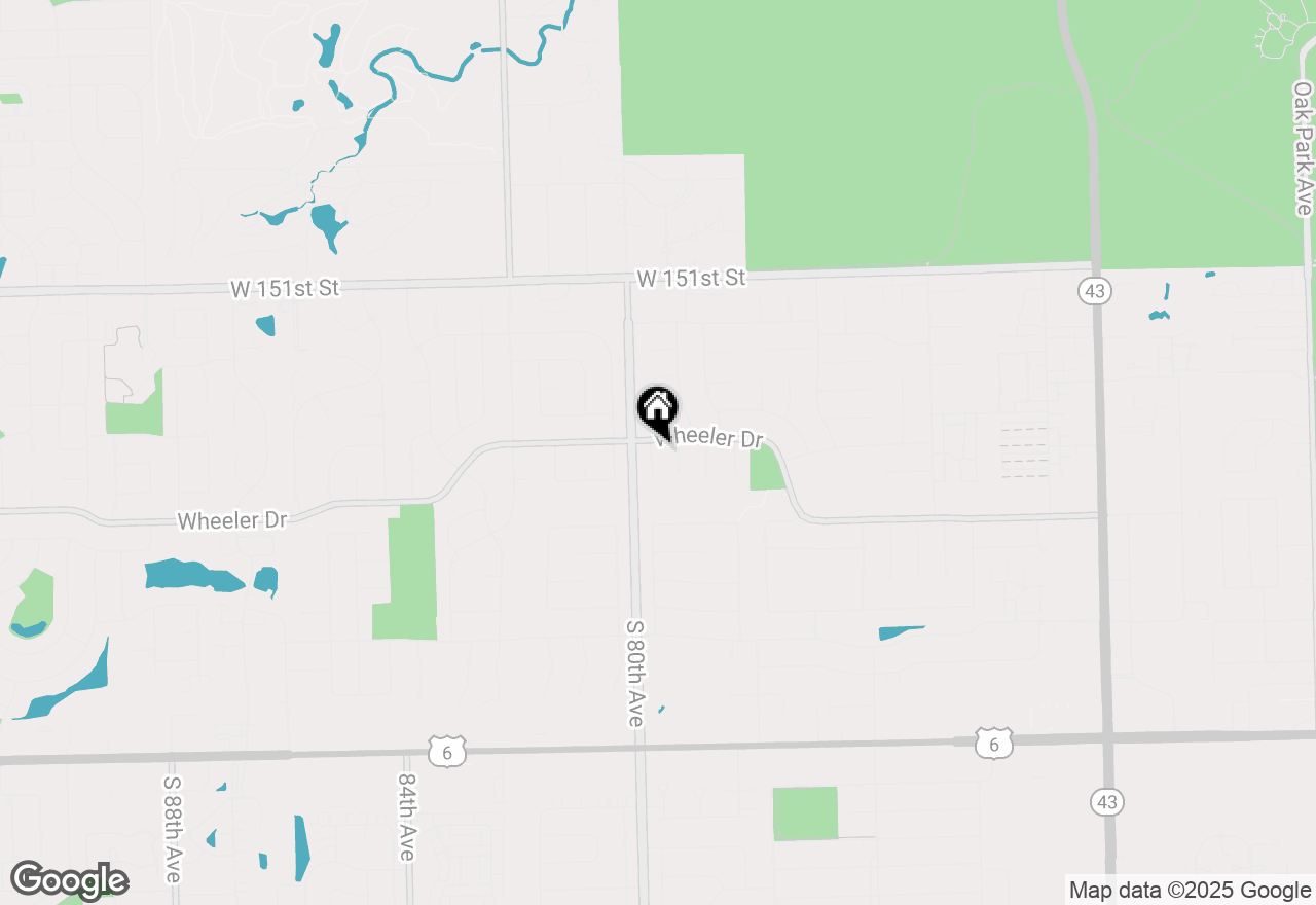 Map of 15405 Tulip Court, Orland Park, IL 60462