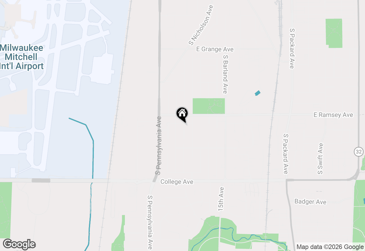 Map of 2637 E Henry Ave, Cudahy, WI 53110