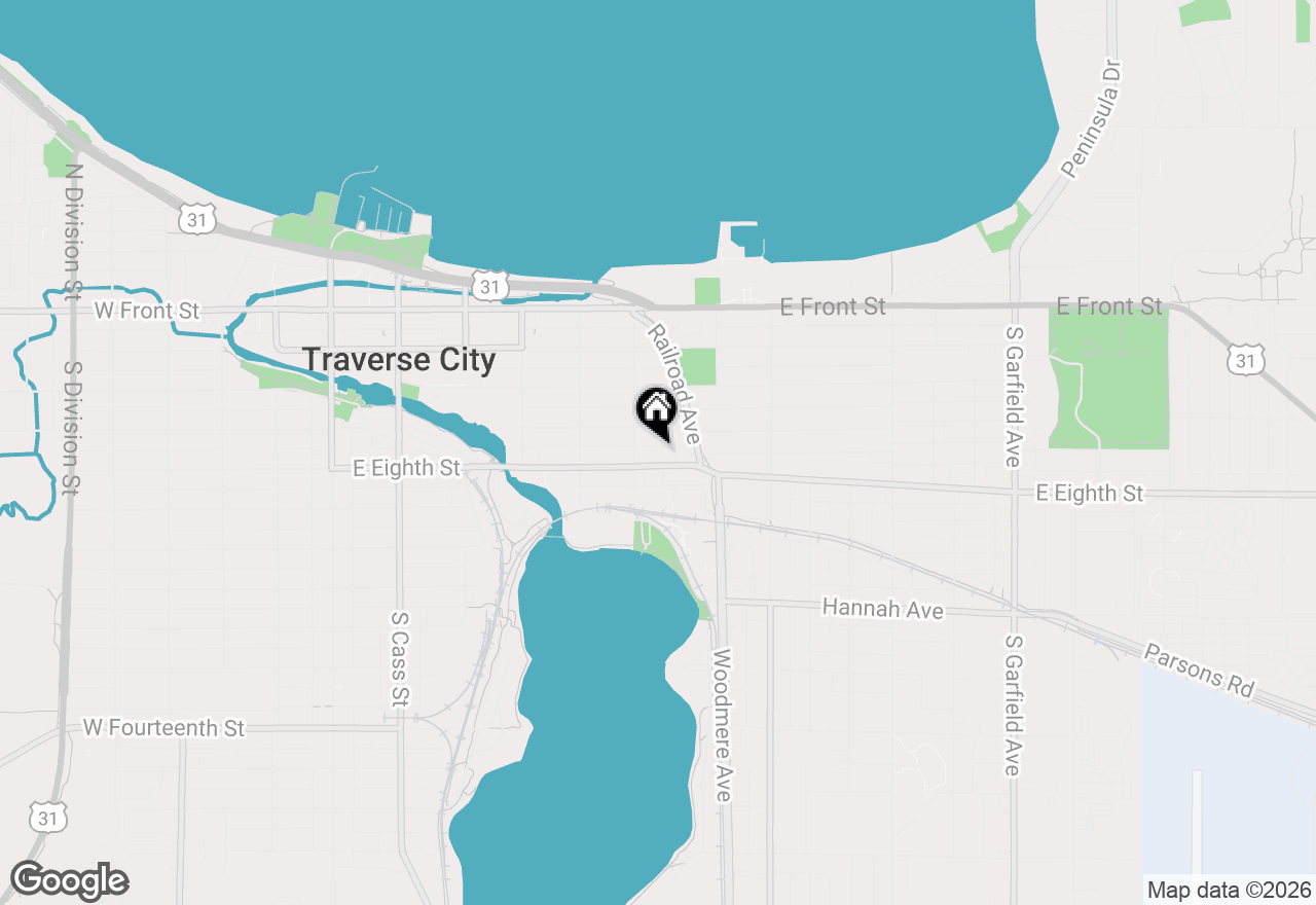 Map of 619 E Eighth Street, Traverse City, MI 49686