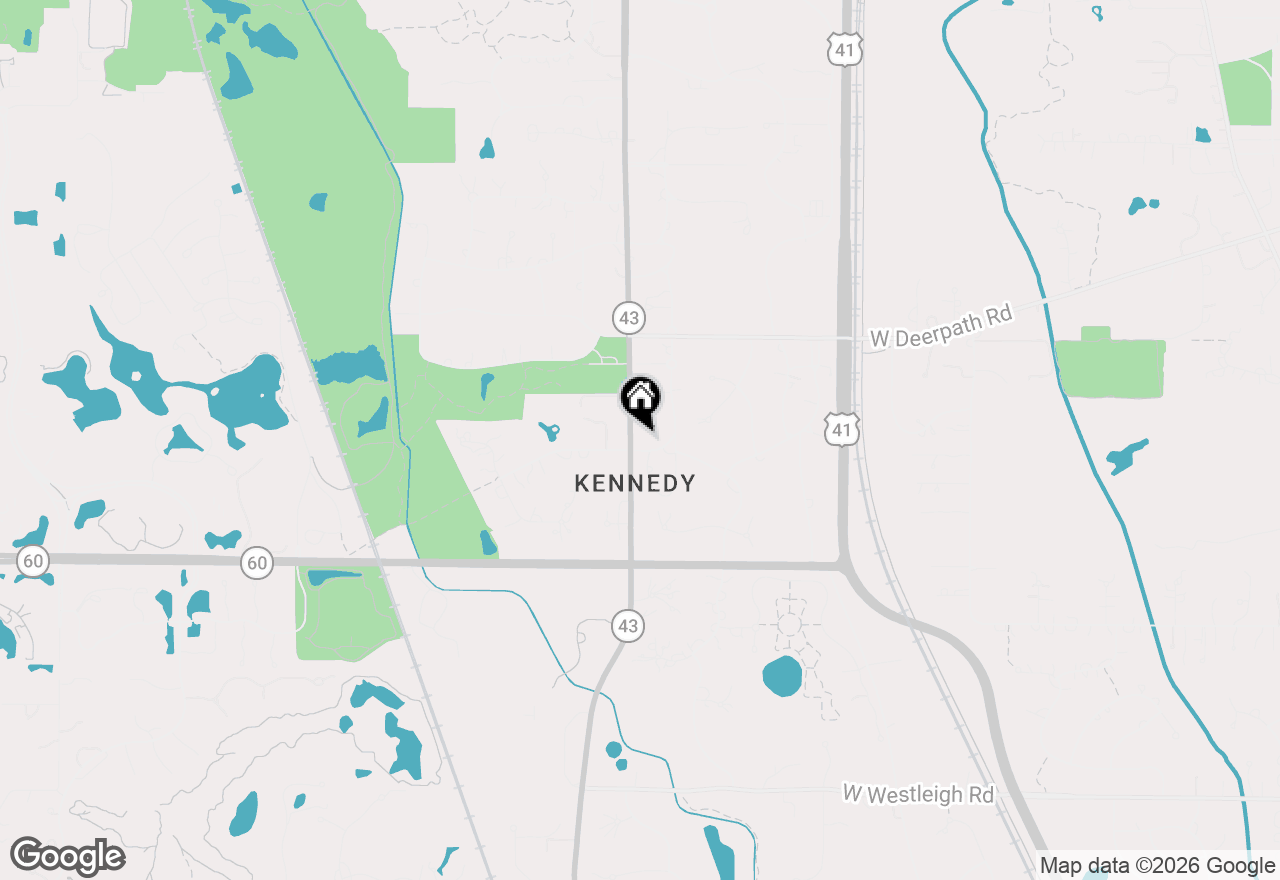 Map of 980 Mellody Road, Lake Forest, IL 60045