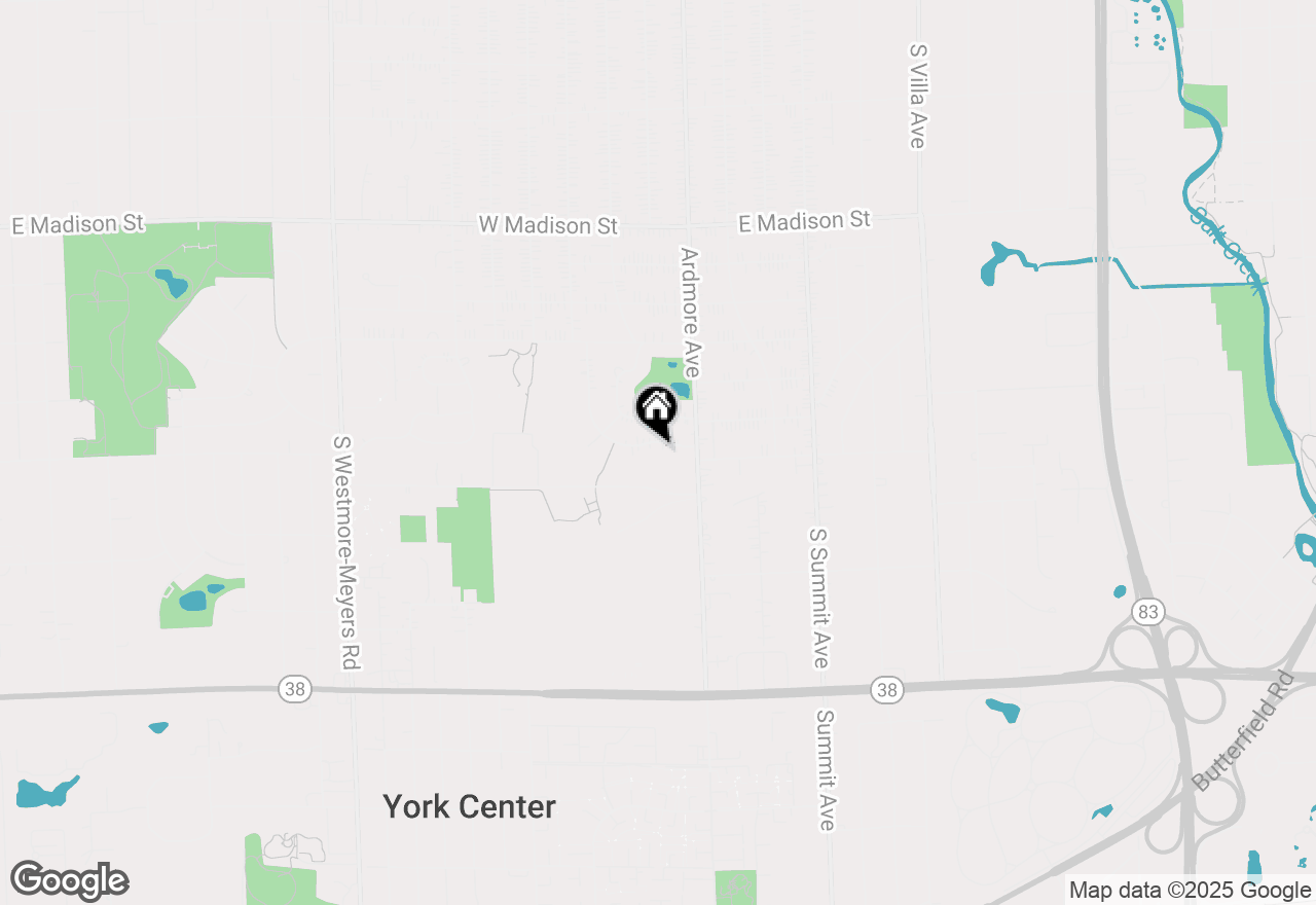 Map of 37 W Leslie Lane, Villa Park, IL 60181