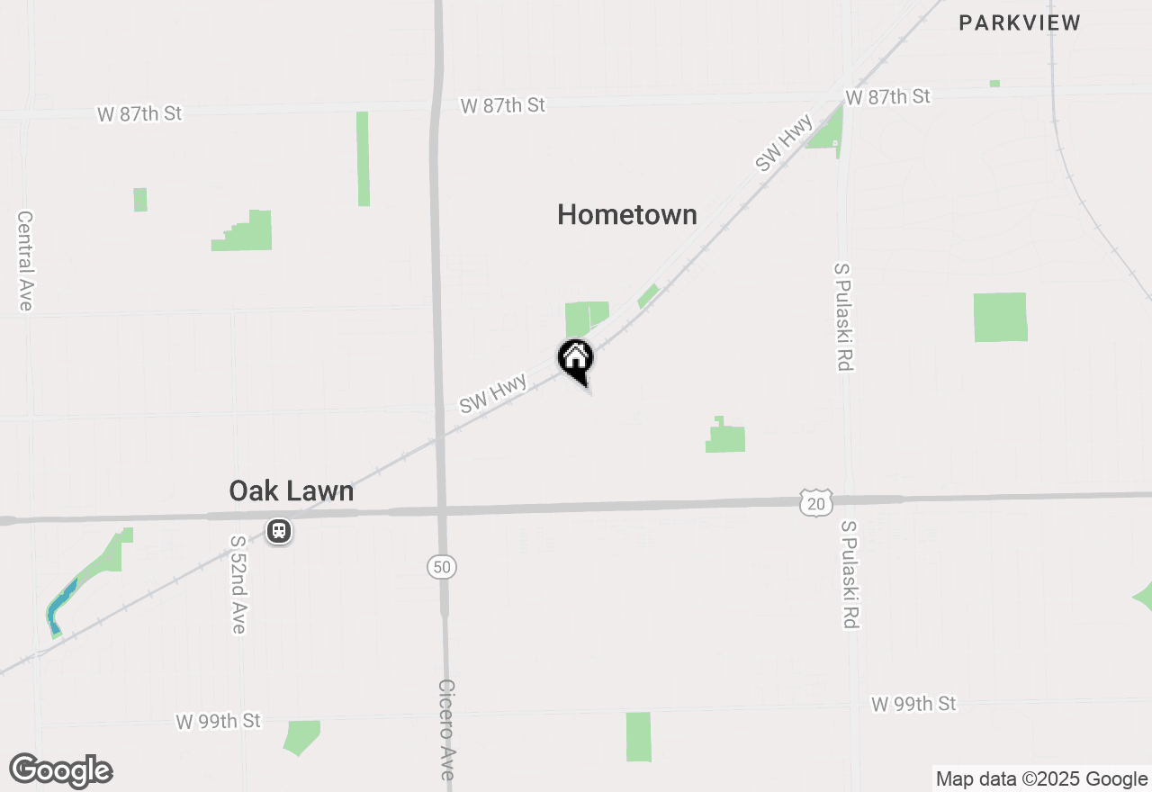 Map of 4530 W 93rd Street #1A, Oak Lawn, IL 60453