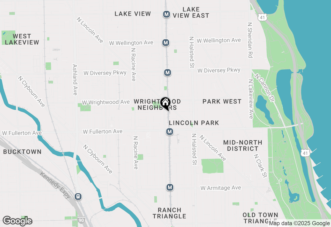 Map of 2501 N Sheffield Avenue #2S, Chicago, IL 60614