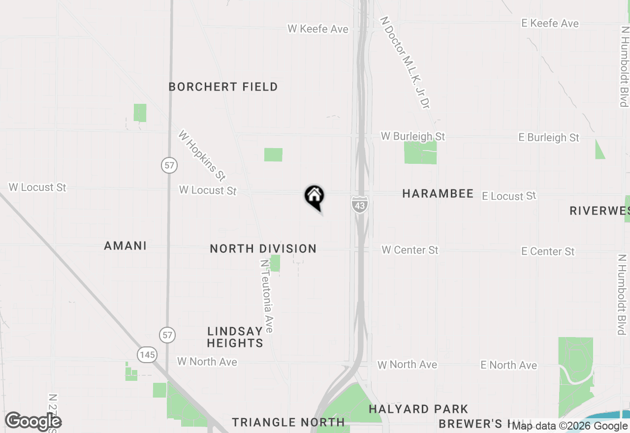 Map of 1020 W Hadley St, Milwaukee, WI 53206